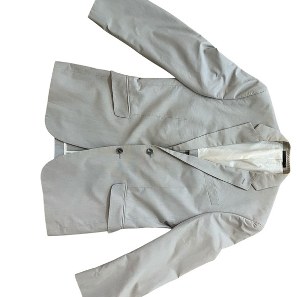 Kenneth Cole Reaction Men's Classic Blazer Size 44R Light Grey Pinstripe Cotton - Picture 5 of 14